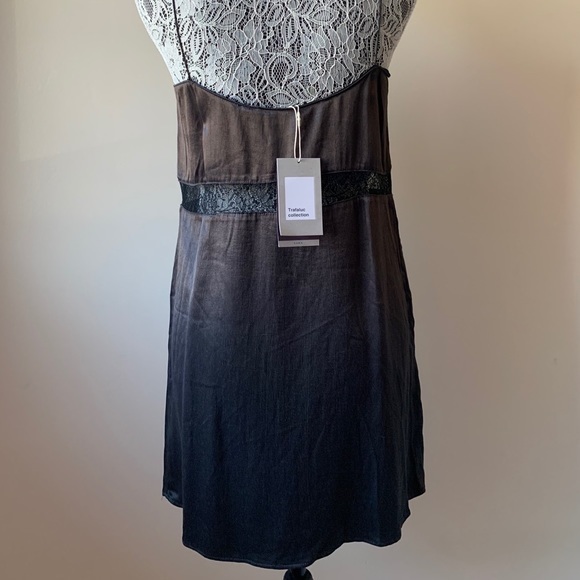NWT Zara Trafaluc Collection black slip top S - Picture 2 of 6